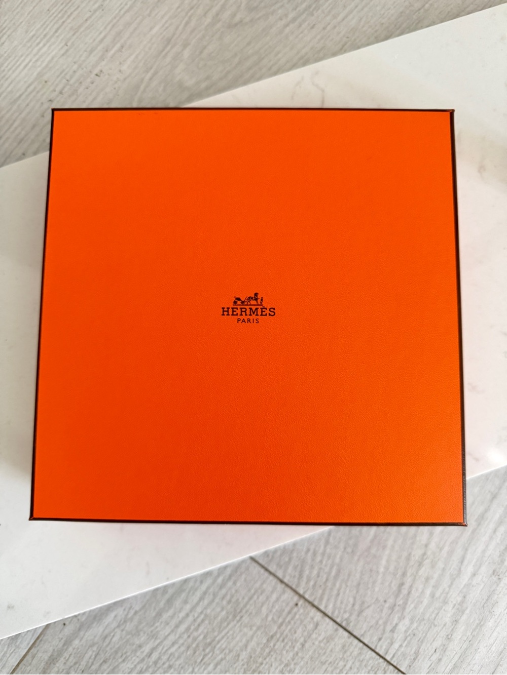 Hermes Orange Box Authentic 7.5x7.5 Gift Storage Paris Collectible